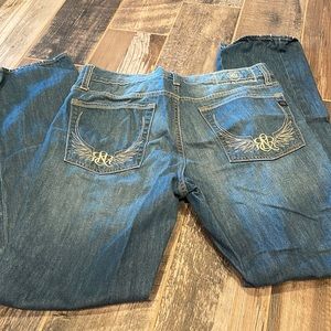 Rock & Republic Mens bootcut distressed jeans